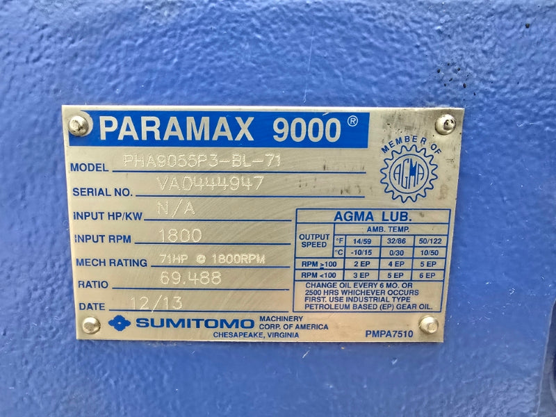 SUMITOMO PARAMAX 9000 PHA9055P3-BL-71 NSNP