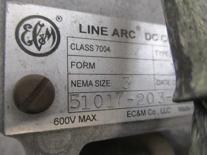 EC+M 7004 MEO-3 51017-203-5053 SER. A 230/240VDC 100A UNMP