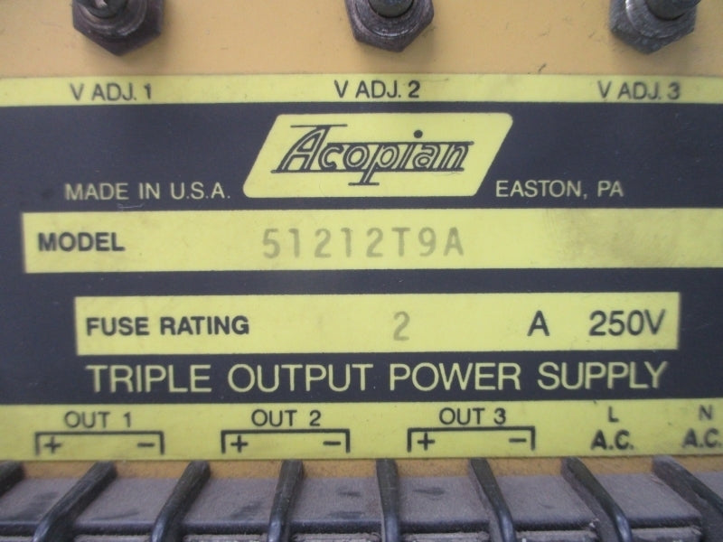 ACOPIAN 51212T9A 250V NSNP