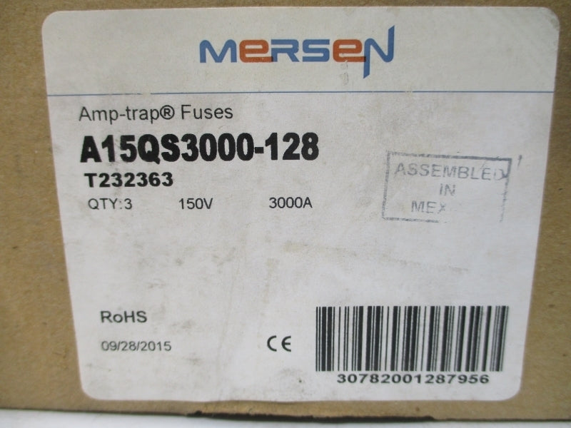 FERRAZ SHAWMUT A15QS3000-128 150V 3000A (PKG OF 3) NSMP