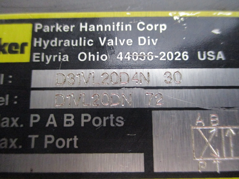 PARKER D31VL20D4N 30 5000PSI NSNP