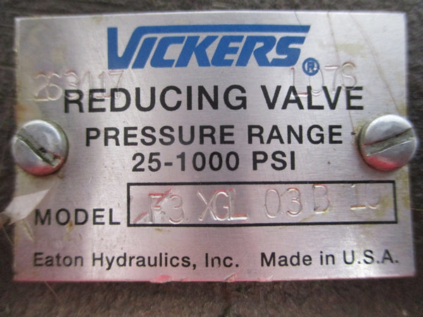 VICKERS F3 XGL 03B 10 25-1000PSI NSNP