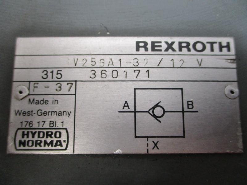 REXROTH SV25GA1-32 / 12 V 315360171 UNMP