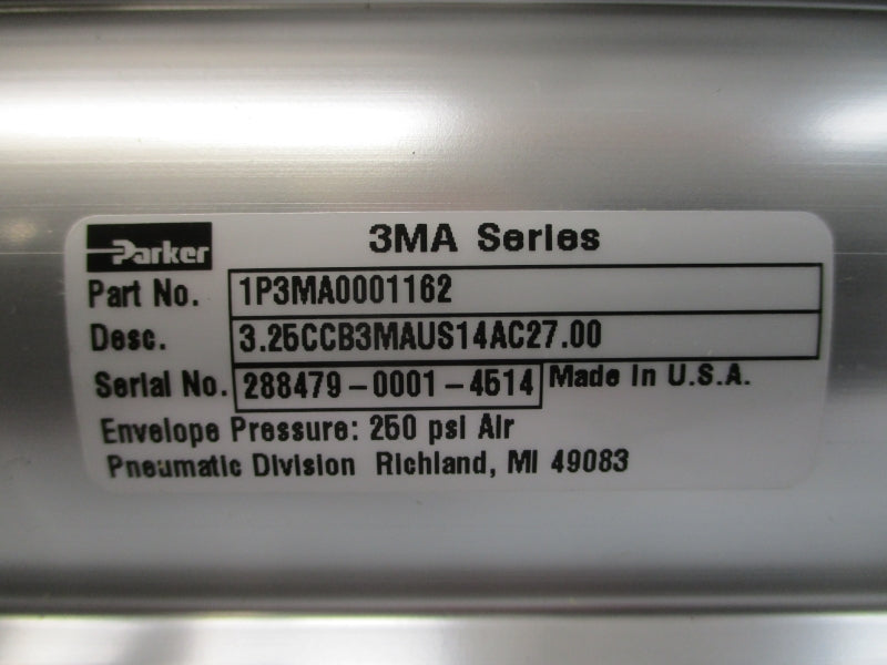 PARKER 1P3MA0001162 3.25CCB3MAUS14AC27.00 250PSI NSNP