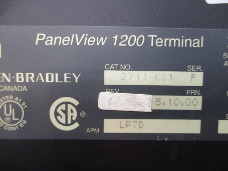 ALLEN BRADLEY 2711-KC1 SER. F F/W 5.10.00 115/230V REV. C UNMP