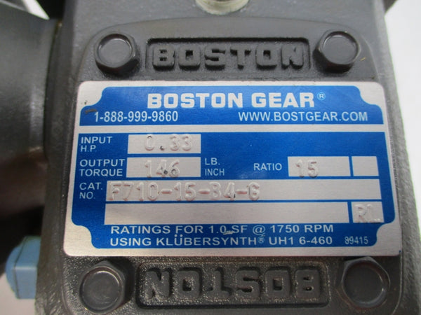 BOSTON GEAR ACRTF-B 33-896-918 F710-15-B4-G 115/208-230V 3.6/1.9-1.8A NSNP