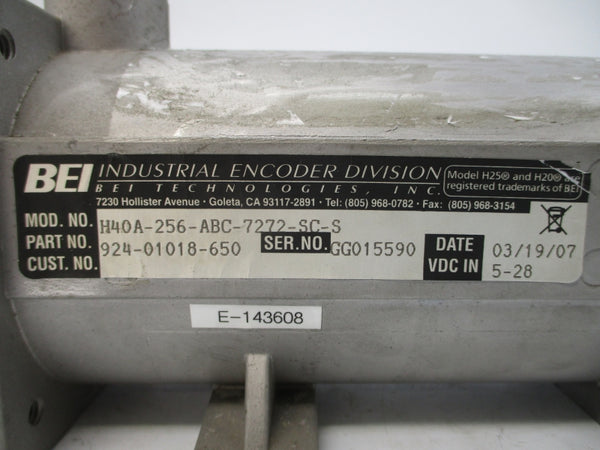 BEI H40A-256-ABC-7272-SC-S 924-01018-650 5-28VDC NSNP