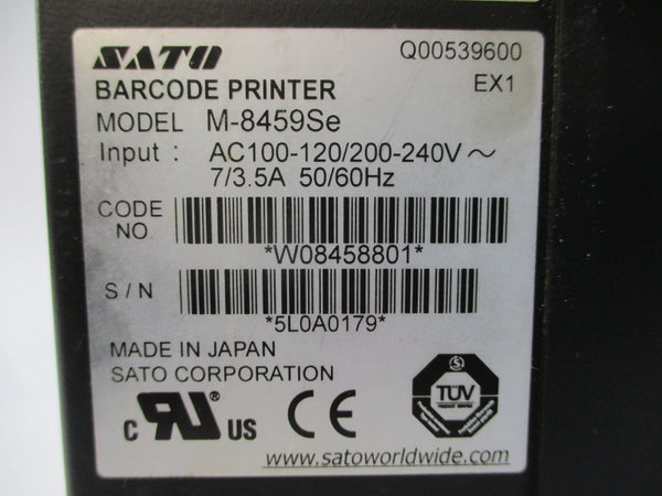 SATO M-8459SE W08458801 100-120/200-240VAC 7/3.5A UNMP