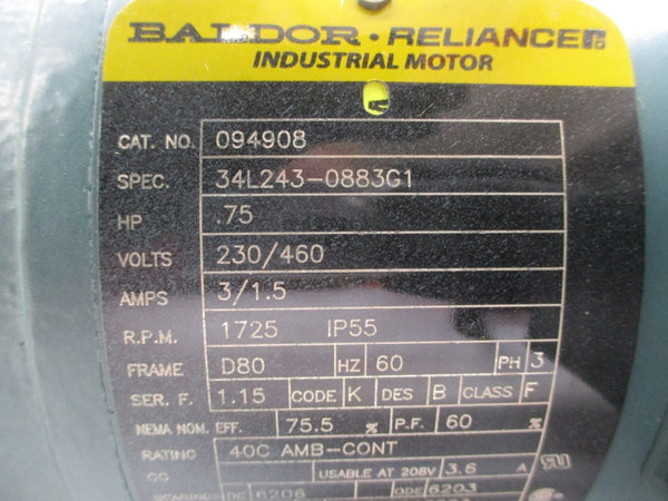 DODGE HF382GH80F4 230/460V 3/1.5A NSMP