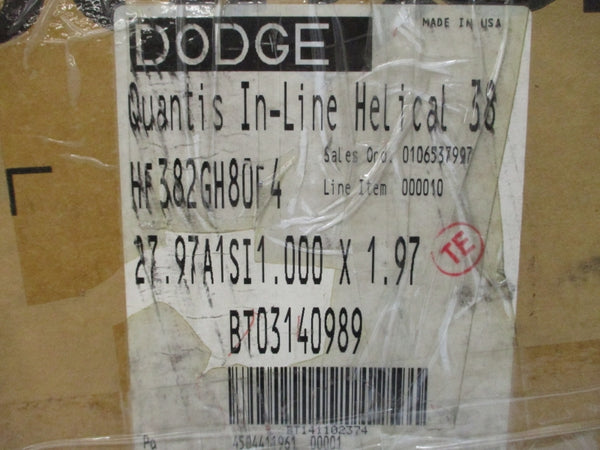 DODGE HF382GH80F4 27.97:1 230/460V 3/1.5A NSMP