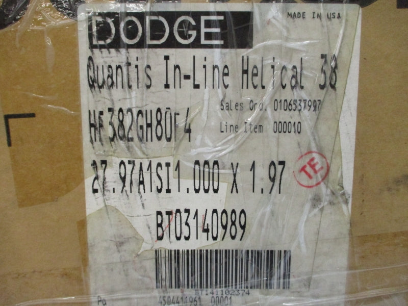 DODGE HF382GH80F4 27.97:1 230/460V 3/1.5A NSMP