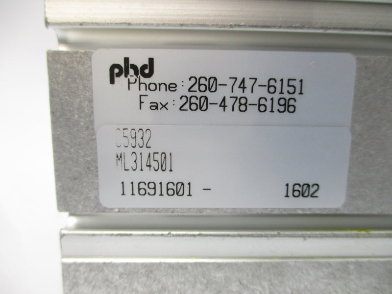 PHD 11691601-1602 05932 ML314501 NSNP