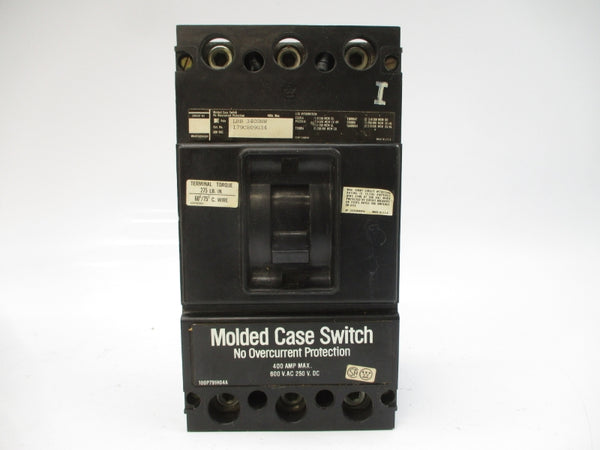 WESTINGHOUSE LBB3400NW 179C809G34 600VAC 400A NSMP