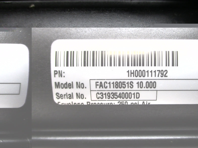 SCHRADER BELLOWS FAC118051S 10.000 250PSI NSNP