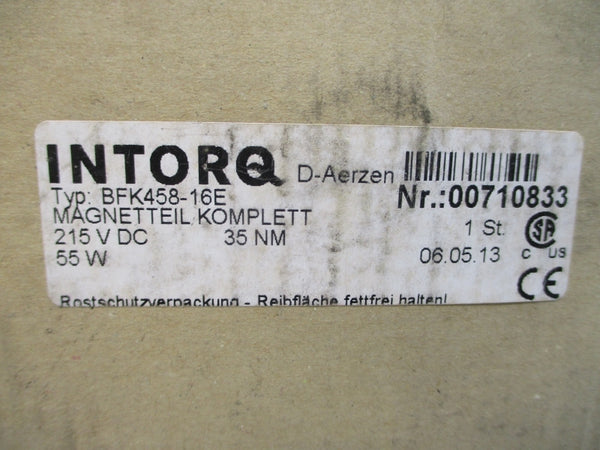 INTORQ BFK458-16E 00710833 215VDC NSMP