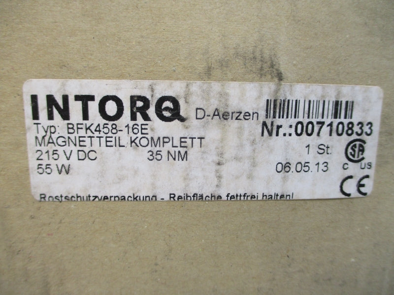 INTORQ BFK458-16E 00710833 215VDC NSMP