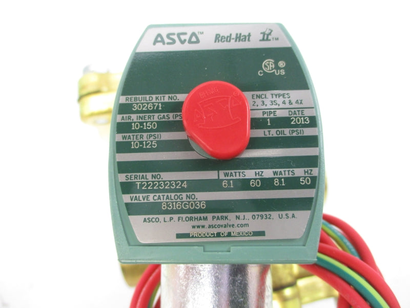 ASCO 8316G036 110/120V 10-150PSI 1" NSMP