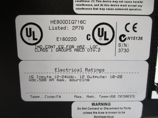 HORNER HE800DIQ716C 12-24VDC NSMP