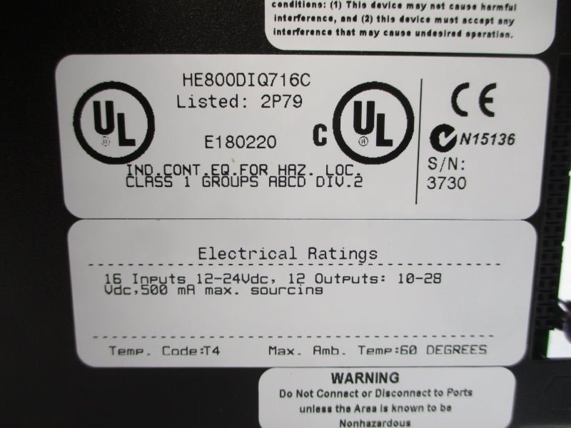 HORNER HE800DIQ716C 12-24VDC NSMP