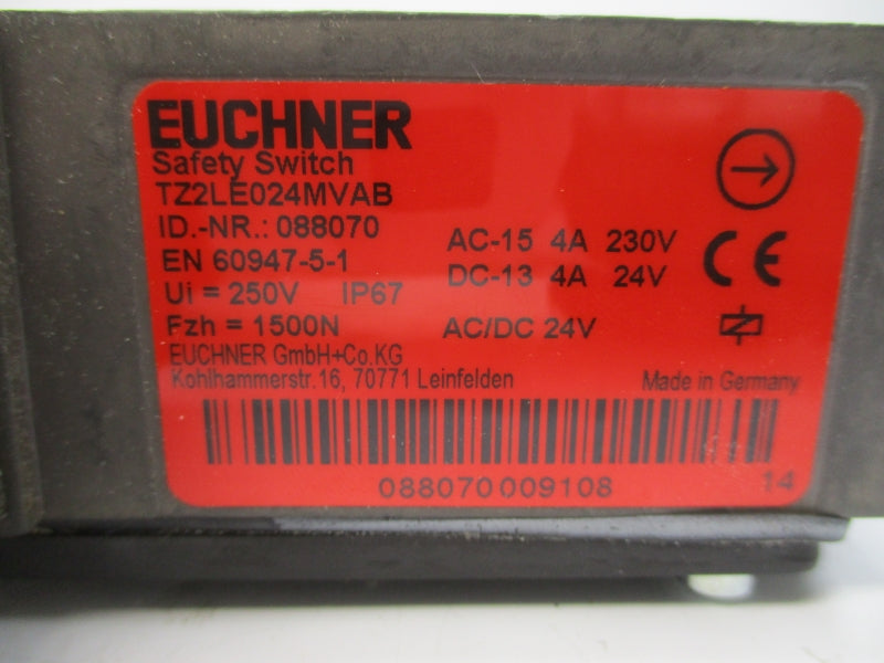 EUCHNER TZ2LE024MVAB 088070 230VAC 4A NSMP