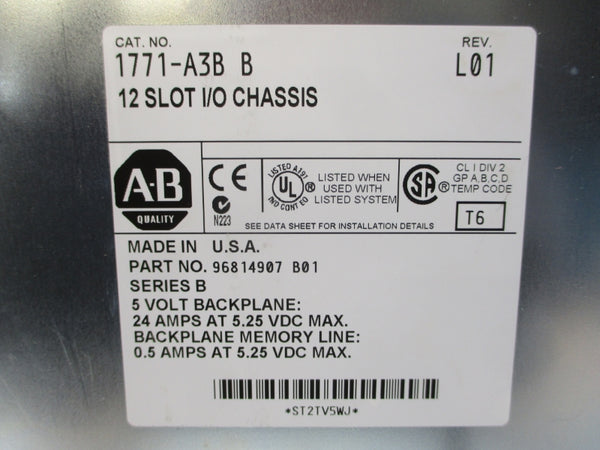 ALLEN BRADLEY 1771-A3B SER. B 5.25VDC 24A REV. L01 NSNP