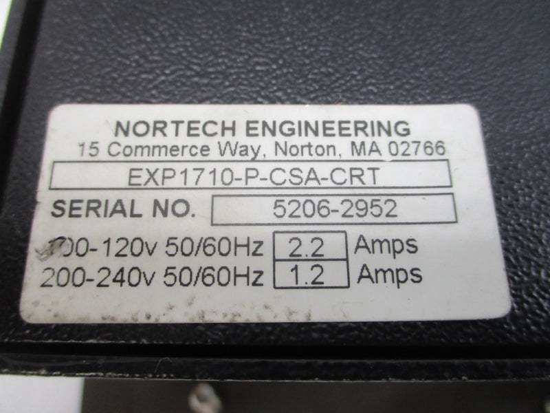 NORTECH ENGINEERING EXP1710-P-CSA-CRT 100-120/200-240V 2.2/1.2A NSNP