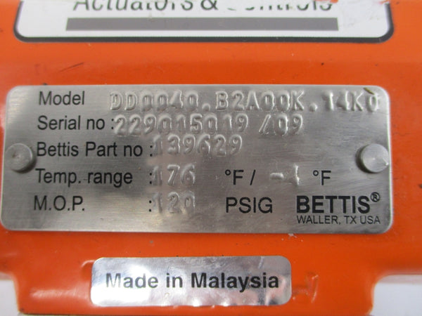 BETTIS DDQQ40.B2A00K.14K0 7150313600TTT2 275PSI 1" NSNP