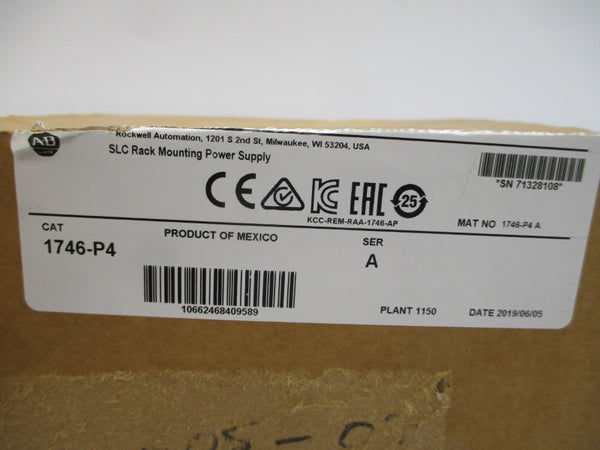 ALLEN BRADLEY 1746-P4 SER. A 85-132/170-250VAC NSMP