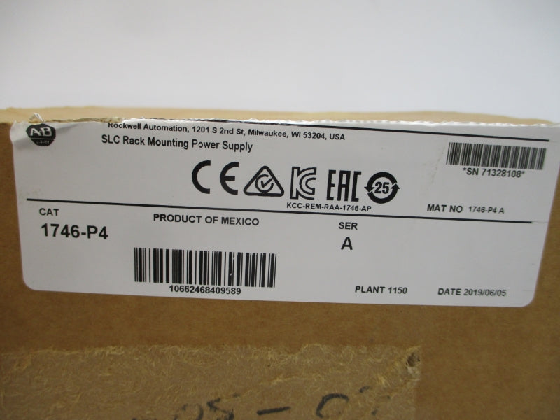 ALLEN BRADLEY 1746-P4 SER. A 85-132/170-250VAC NSMP