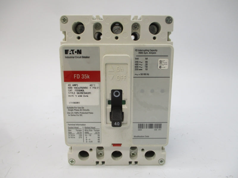 EATON FD3040L SER. C 600VAC 40A NSMP