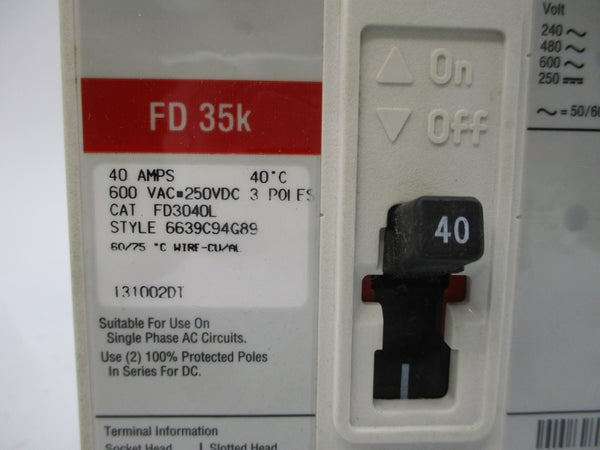 EATON FD3040L SER. C 600VAC 40A NSMP