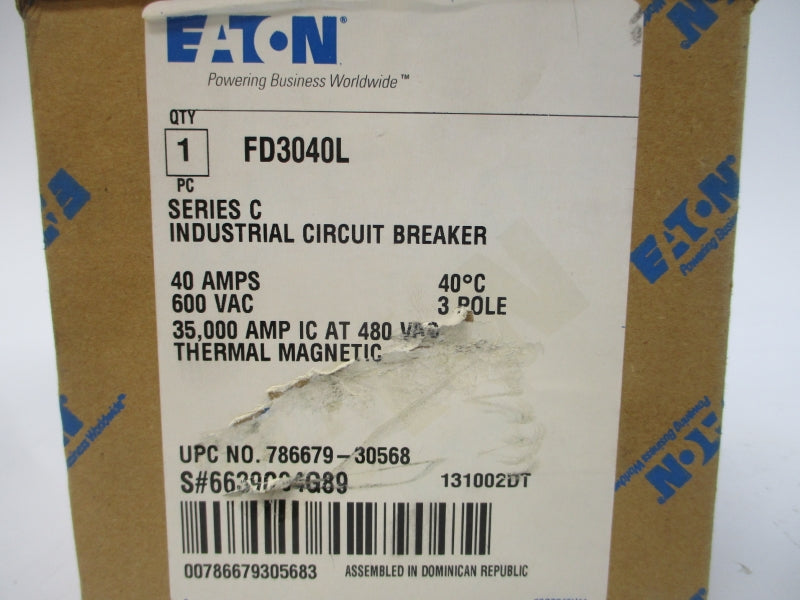 EATON FD3040L SER. C 600VAC 40A NSMP