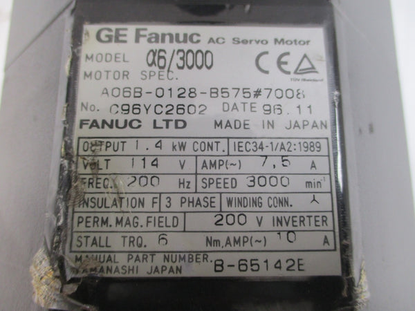 GE FANUC A06B-0128-B575#7008 114VAC 7.5A (AS PICTURED) NSNP