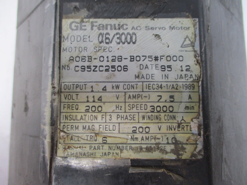 GE FANUC A06B-0128-B075#F000 114VAC 7.5A UNMP
