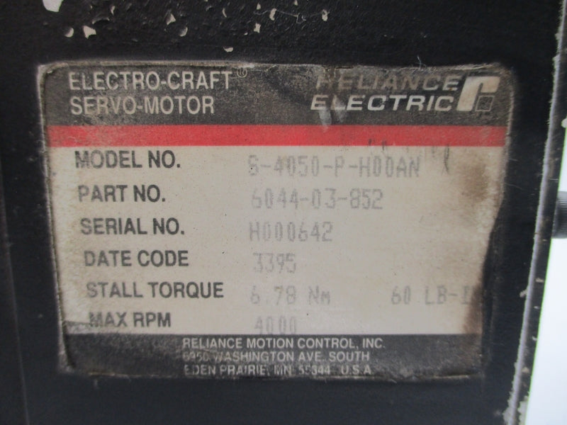 RELIANCE ELECTRIC S-4050-P-H00AN 6044-03-852 240V 9.7/31A NSNP