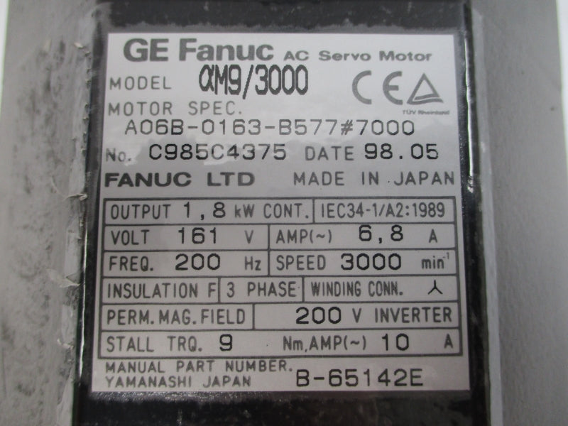 GE FANUC A06B-0163-B577#7000 161VAC 6.8A (AS PICTURED) NSNP