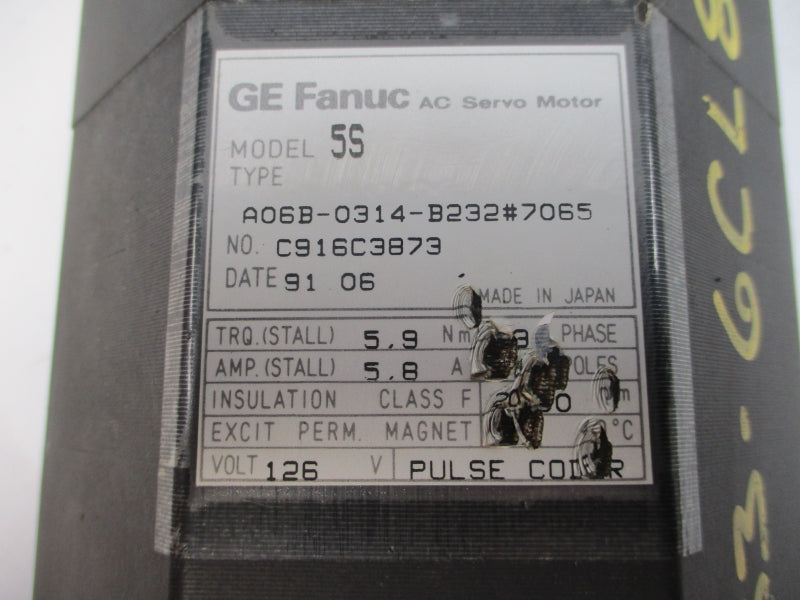 GE FANUC A06B-0314-B232#7065 126VAC 5.8A UNMP