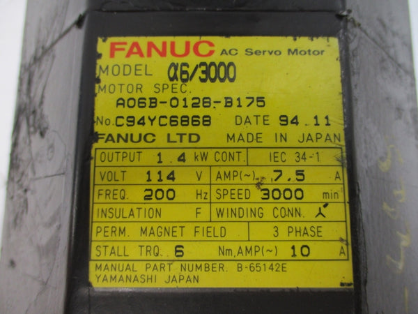 GE FANUC A06B-0128-B175 114VAC 7.5A (AS PICTURED) UNMP