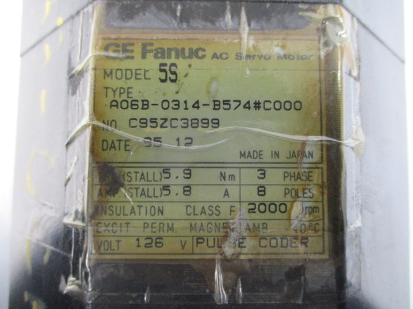 GE FANUC A06B-0314-B574#C000 126VAC 5.8A (AS PICTURED) NSNP