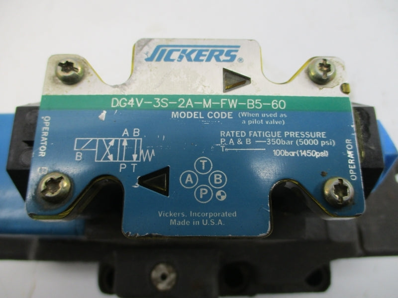 VICKERS DG5V-8-S-2A-K-M-FW-B-10 02-325861 110/120V .48/.46A 1450/5000PSI UNMP
