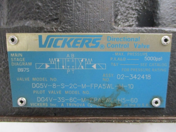 VICKERS DG5V-8-S-2C-M-FPA5WL-H-10 02-342418 24VDC 1450/5000PSI UNMP