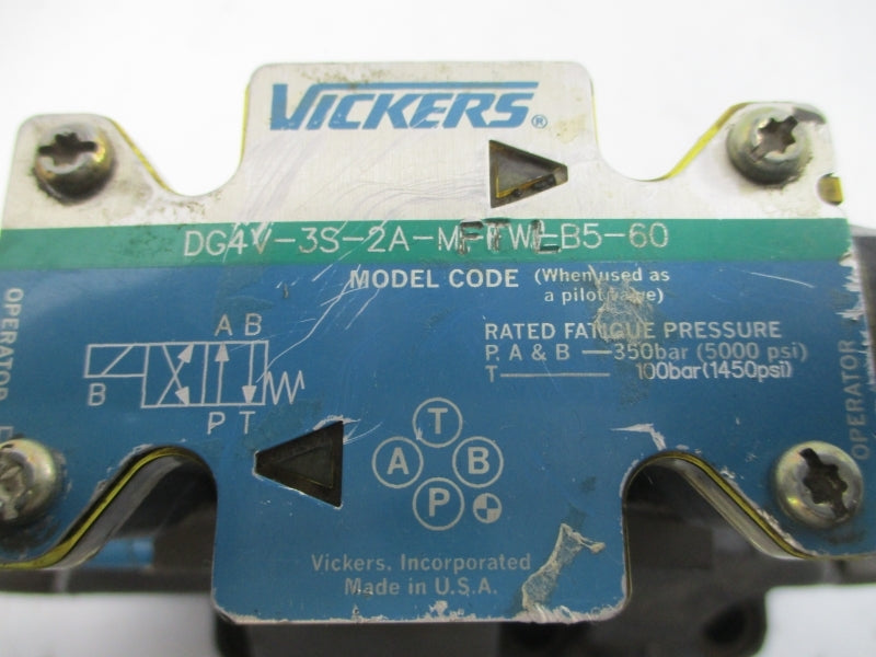 VICKERS DG5S-8-6AEMFTWL-B5-30 02-128036 110/120V .48/.46A 1450/5000PSI UNMP