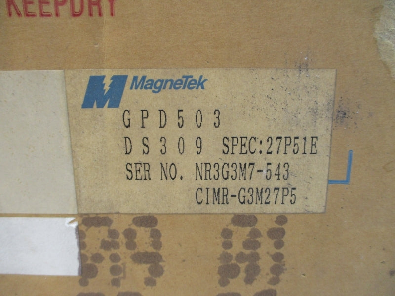 MAGNETEK DS309 27P51E CIMR-G3M27P5 200-230VAC 40.0A NSMP