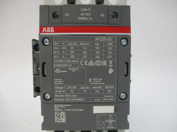 ABB AF205-30-11-12 1SFL527002R1211 48-130VDC 400A NSMP