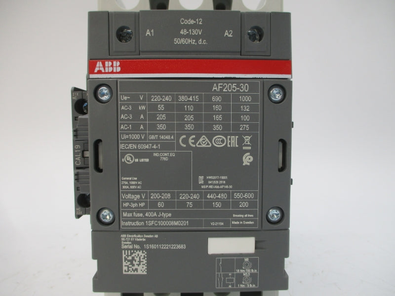 ABB AF205-30-11-12 1SFL527002R1211 48-130VDC 400A NSMP