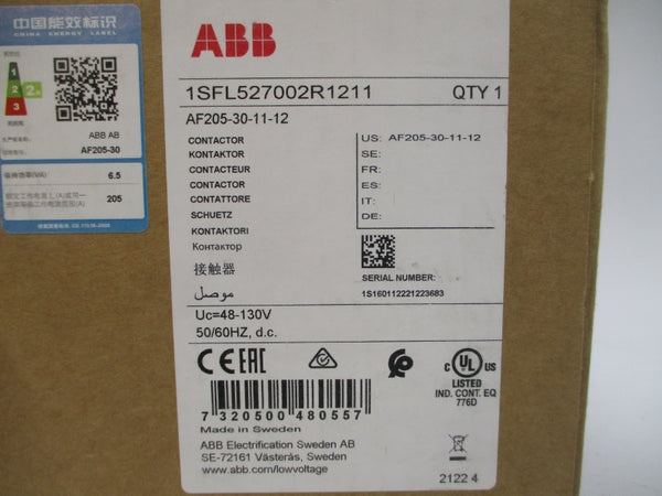 ABB AF205-30-11-12 1SFL527002R1211 48-130VDC 400A NSMP