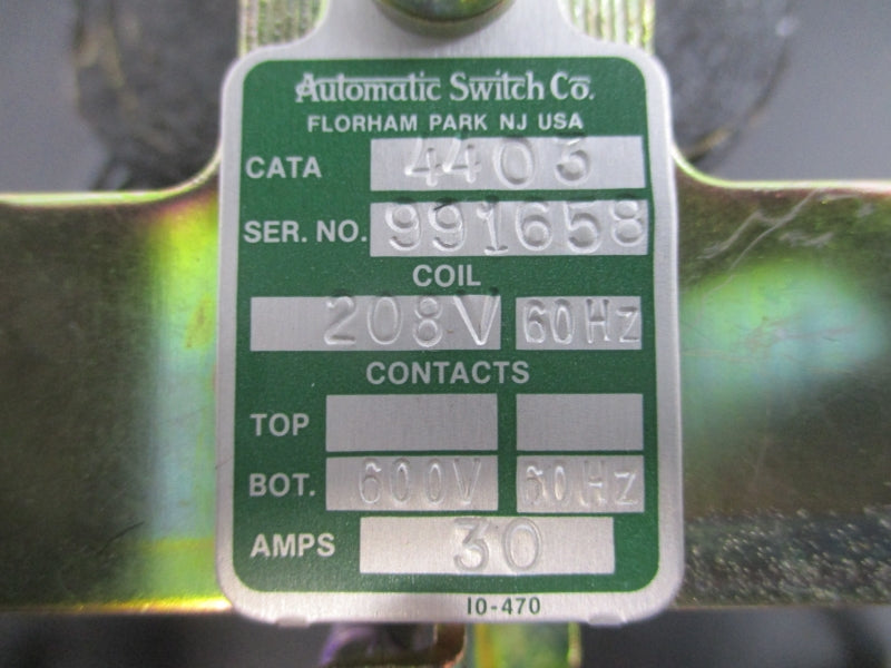 AUTOMATIC SWITCH 4403 208V 30A NSNP