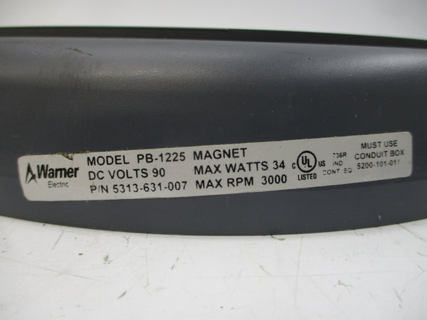 WARNER ELECTRIC 5313-631-007 PB-1225 90VDC NSNP