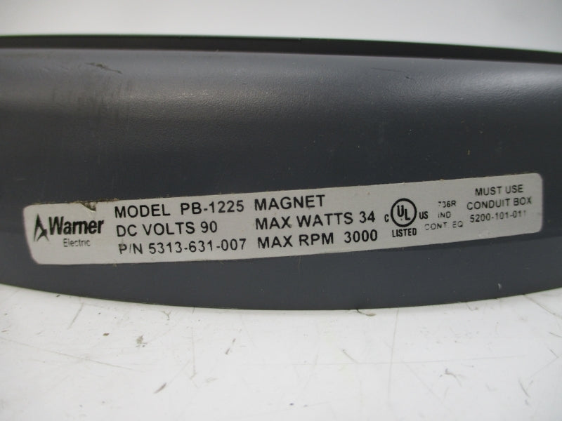 WARNER ELECTRIC 5313-631-007 PB-1225 90VDC NSNP