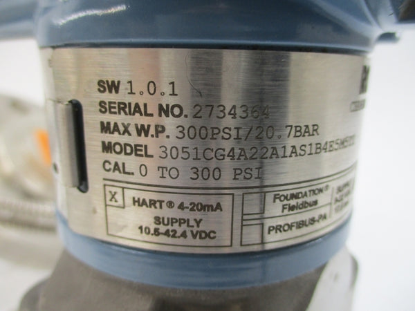 ROSEMOUNT 3051CG4A22A1AS1B4E5M5T1 10.5-42.4VDC 300PSI NSNP